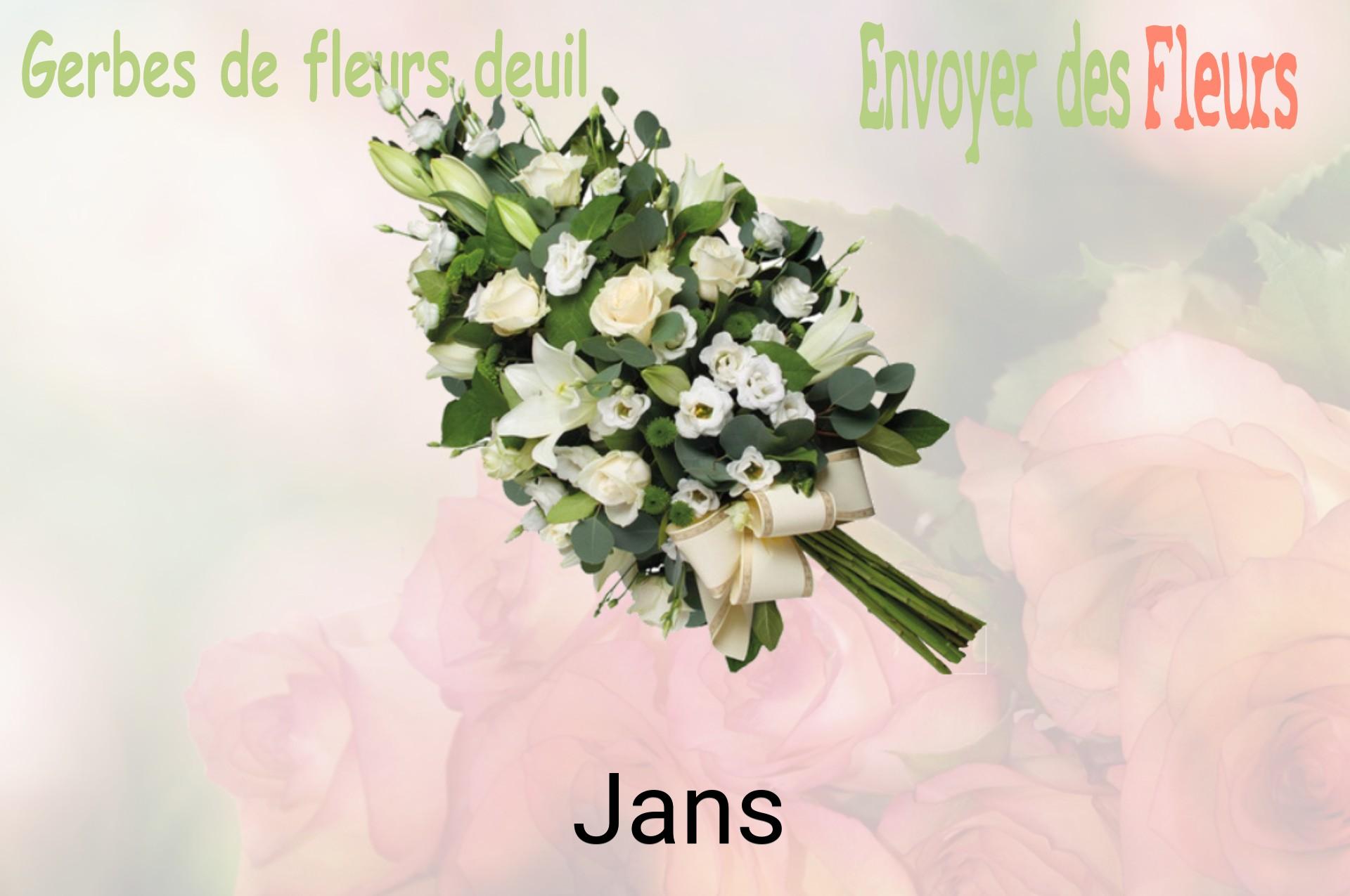 Gerbe de fleurs de deuil livrée à Jans